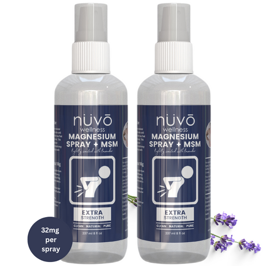 Magnesium Oil Spray with MSM - Lightly Scented with Lavender - Product of Canada 237 ml 2Pack