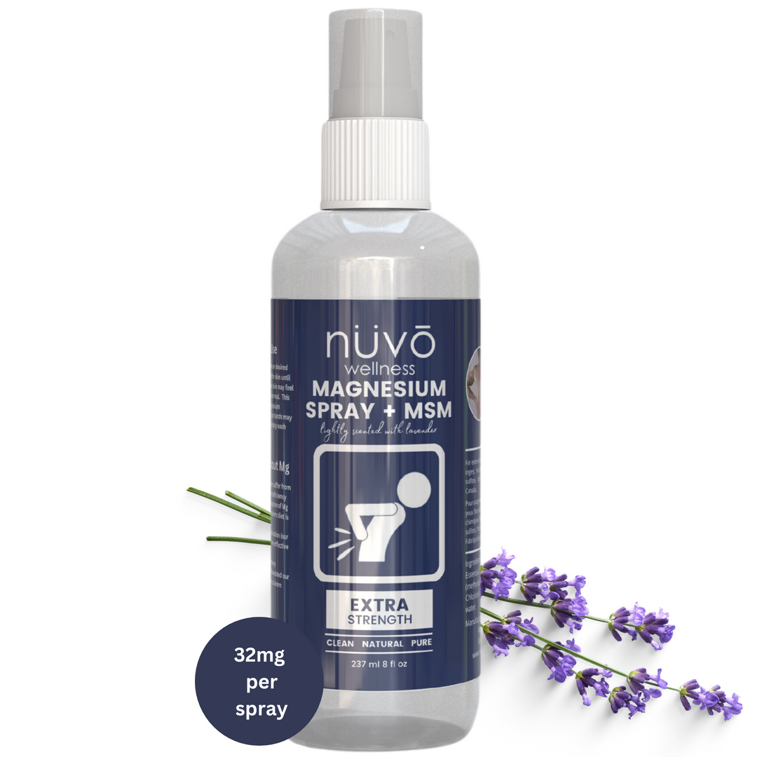 Magnesium Oil Spray with MSM - Lightly Scented with Lavender - Product of Canada 237 ml